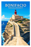Affiche Bonifacio Phare de la Madonetta