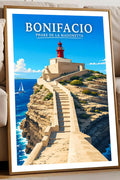 Affiche Bonifacio Phare de la Madonetta