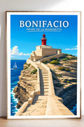 Affiche Bonifacio Phare de la Madonetta