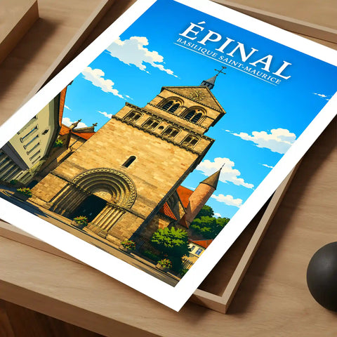 Affiche Épinal Basilique Saint-Maurice