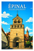 Affiche Épinal Basilique Saint-Maurice