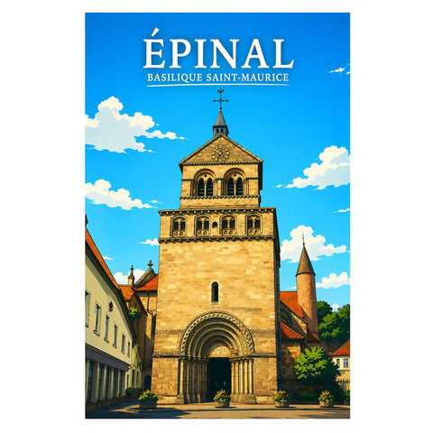 Affiche Épinal Basilique Saint-Maurice