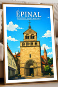 Affiche Épinal Basilique Saint-Maurice