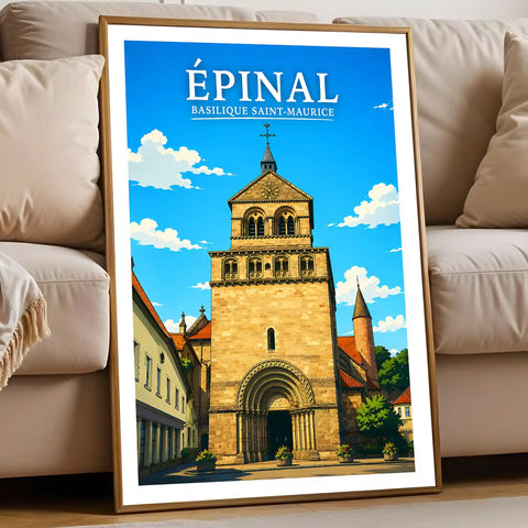 Affiche Épinal Basilique Saint-Maurice
