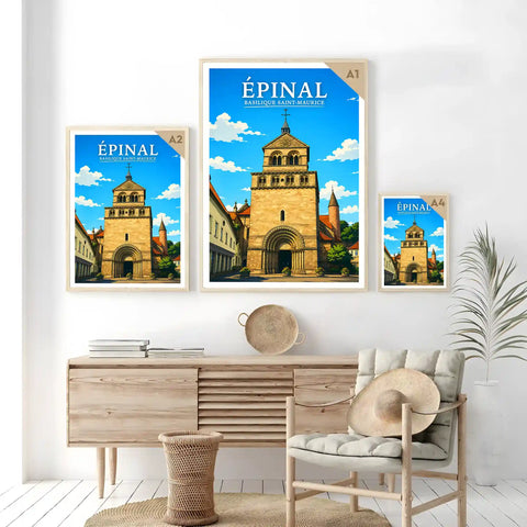 Affiche Épinal Basilique Saint-Maurice
