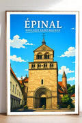 Affiche Épinal Basilique Saint-Maurice