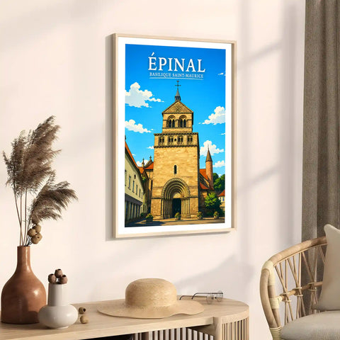 Affiche Épinal Basilique Saint-Maurice