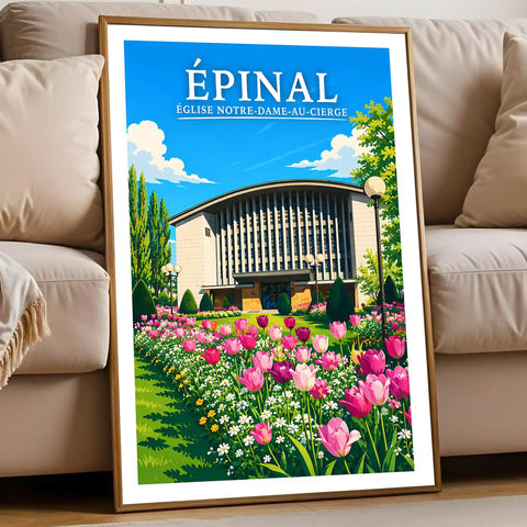 Affiche Épinal Église Notre-Dame-au-Cierge