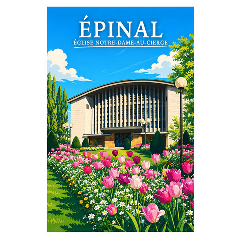 Affiche Épinal Église Notre-Dame-au-Cierge