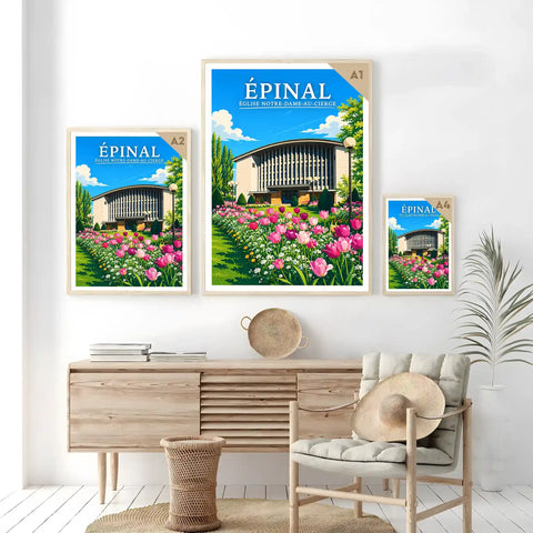 Affiche Épinal Église Notre-Dame-au-Cierge