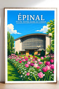 Affiche Épinal Église Notre-Dame-au-Cierge