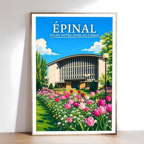 Affiche Épinal Église Notre-Dame-au-Cierge