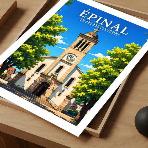 Affiche Épinal Église Saint-Antoine