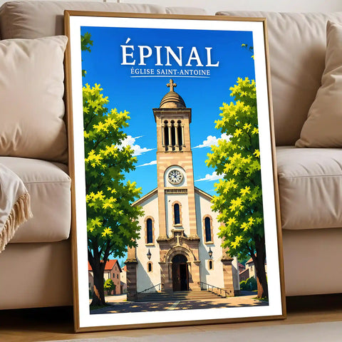 Affiche Épinal Église Saint-Antoine