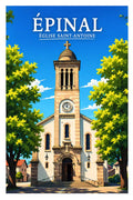 Affiche Épinal Église Saint-Antoine