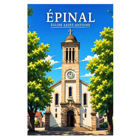 Affiche Épinal Église Saint-Antoine