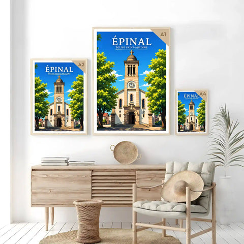 Affiche Épinal Église Saint-Antoine