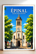 Affiche Épinal Église Saint-Antoine