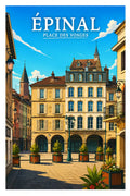 Affiche Épinal Place des Vosges