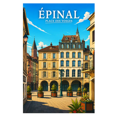 Affiche Épinal Place des Vosges