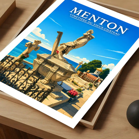 Affiche Menton Cimetière du Vieux-Château