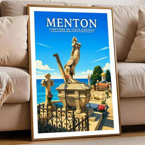 Affiche Menton Cimetière du Vieux-Château