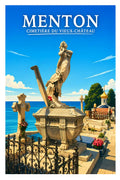Affiche Menton Cimetière du Vieux-Château