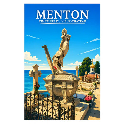 Affiche Menton Cimetière du Vieux-Château
