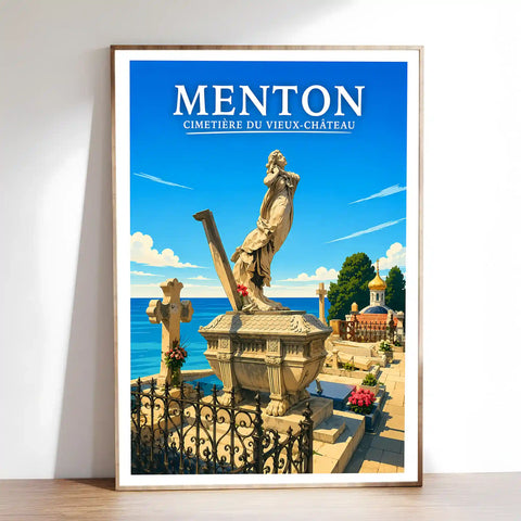 Affiche Menton Cimetière du Vieux-Château
