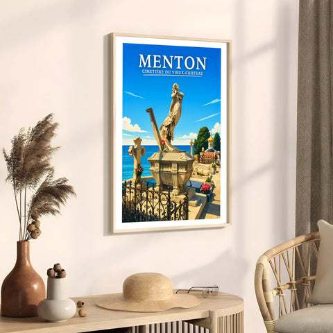 Affiche Menton Cimetière du Vieux-Château