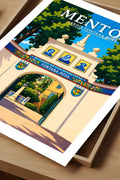 Affiche Menton Jardin Fontana Rosa