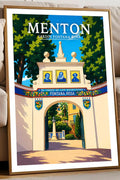 Affiche Menton Jardin Fontana Rosa