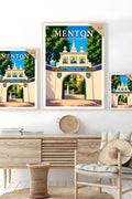 Affiche Menton Jardin Fontana Rosa