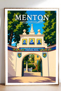 Affiche Menton Jardin Fontana Rosa