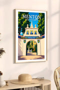 Affiche Menton Jardin Fontana Rosa