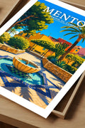Affiche Menton Jardin du Campanin