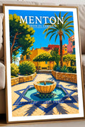 Affiche Menton Jardin du Campanin