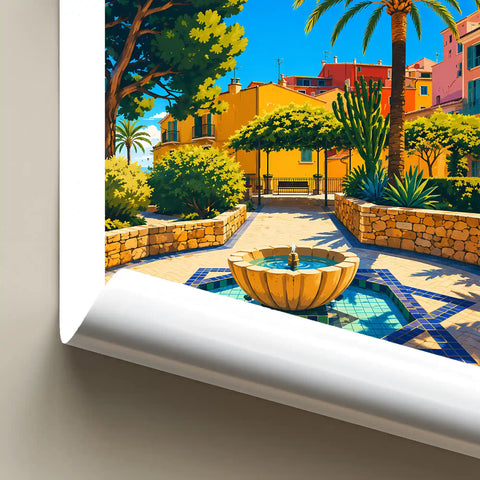 Affiche Menton Jardin du Campanin