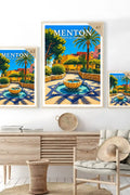 Affiche Menton Jardin du Campanin