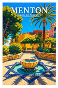 Affiche Menton Jardin du Campanin