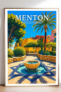 Affiche Menton Jardin du Campanin
