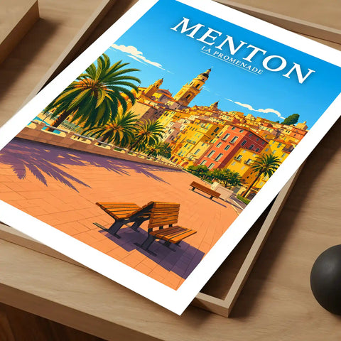Affiche Menton La Promenade