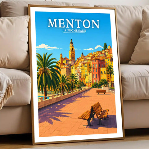 Affiche Menton La Promenade