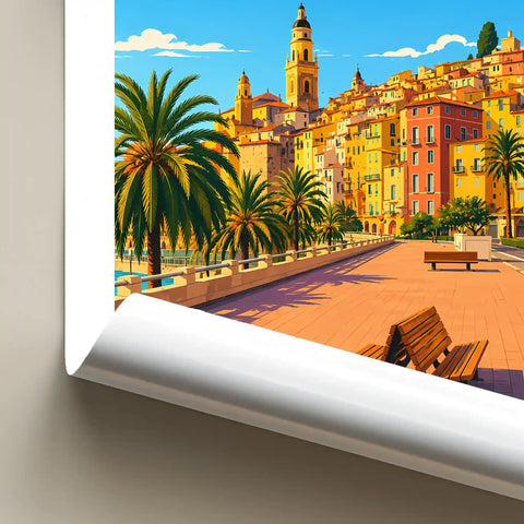 Affiche Menton La Promenade