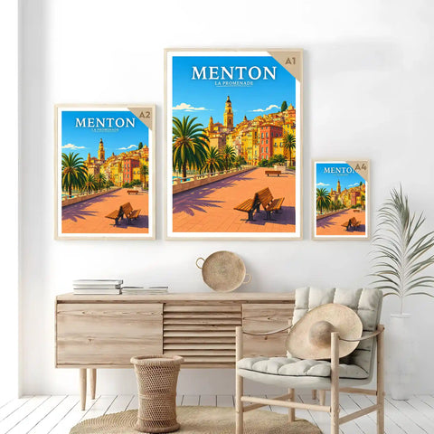 Affiche Menton La Promenade