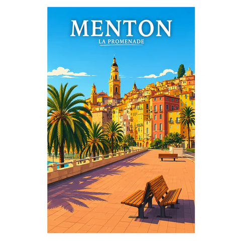 Affiche Menton La Promenade