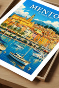 Affiche Menton Le Vieux Port