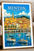 Affiche Menton Le Vieux Port