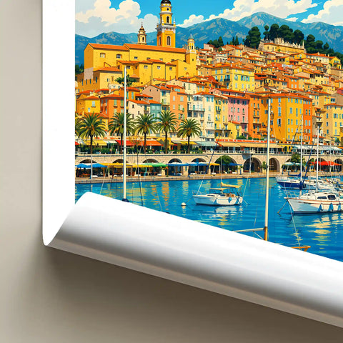 Affiche Menton Le Vieux Port