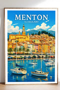 Affiche Menton Le Vieux Port